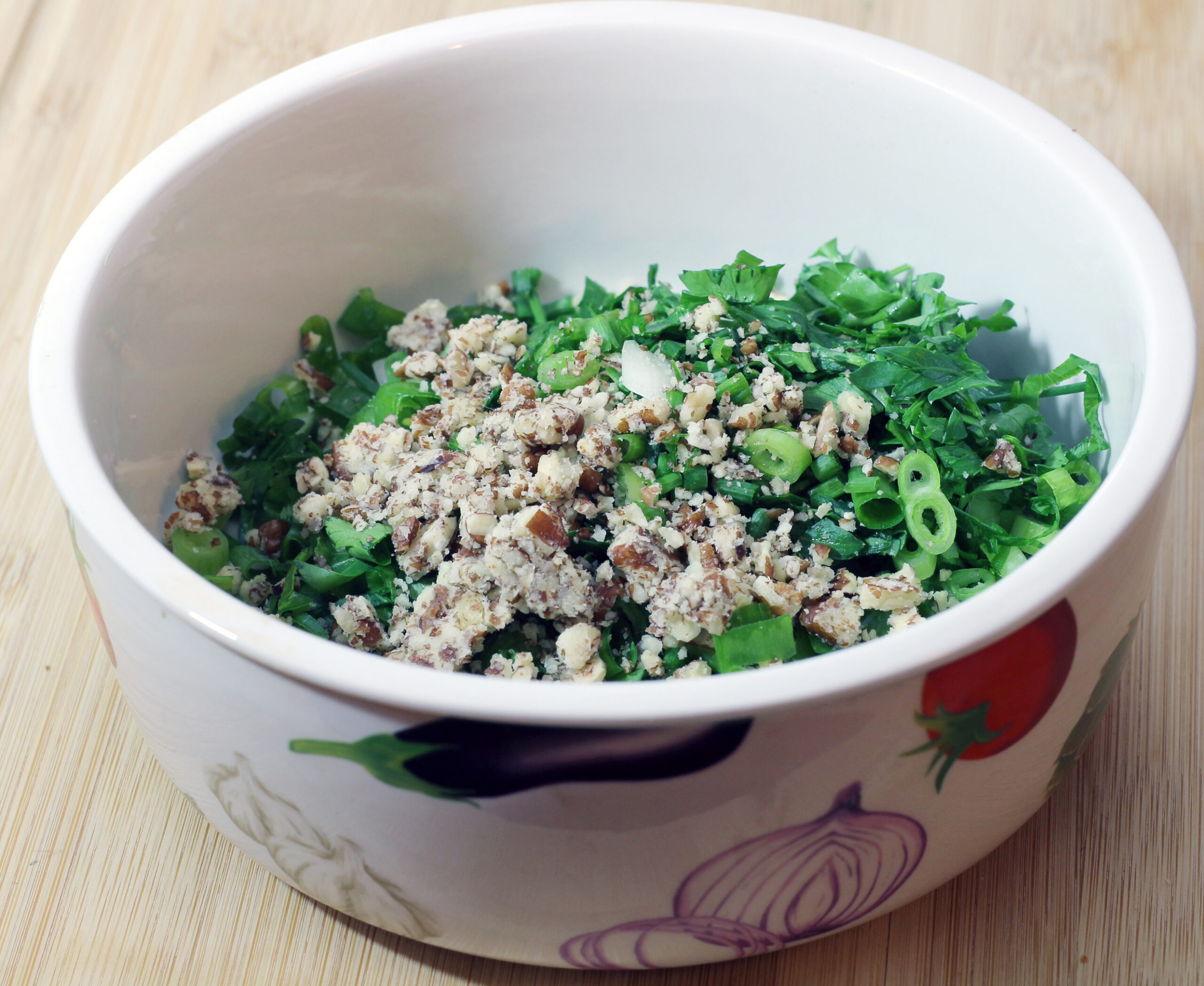 mushroom salad with pecan