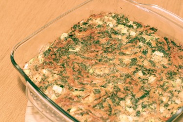Весенняя запеканка с кабачками